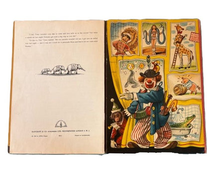 Vintage 1960 Vojtech Kubasta Pop-Up Book Tony and the Circus Boy Bancroft - Rare 1960s Vojtěch Kubašta Pop Up Book Tony and the Circus Boy Paper Engineering