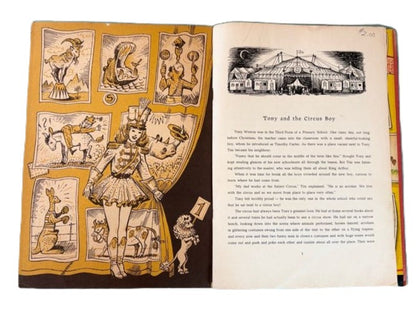Vintage 1960 Vojtech Kubasta Pop-Up Book Tony and the Circus Boy Bancroft - Rare 1960s Vojtěch Kubašta Pop Up Book Tony and the Circus Boy Paper Engineering