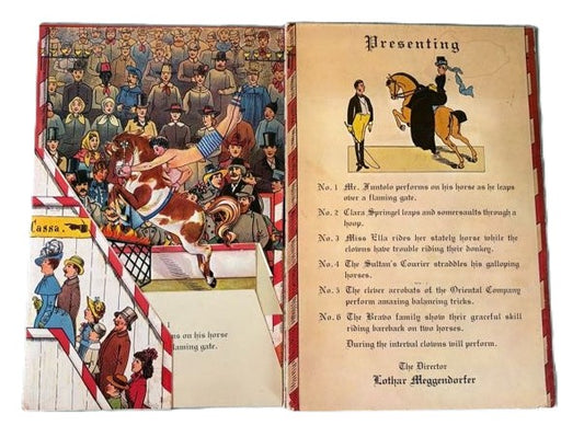 Vintage 1979 International Circus Pop-Up Book by Lothar Meggendorfer - Classic International Circus Pop-Up Book Reproduction