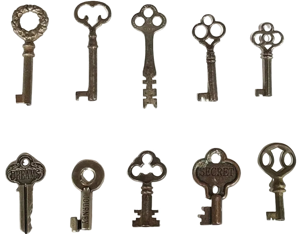 Vintage Antique Skeleton Keys Choose Your Style Numbered 1-19 - Decorative Metal Skeleton Keys for Jewelry & Crafts Pick Your Variant