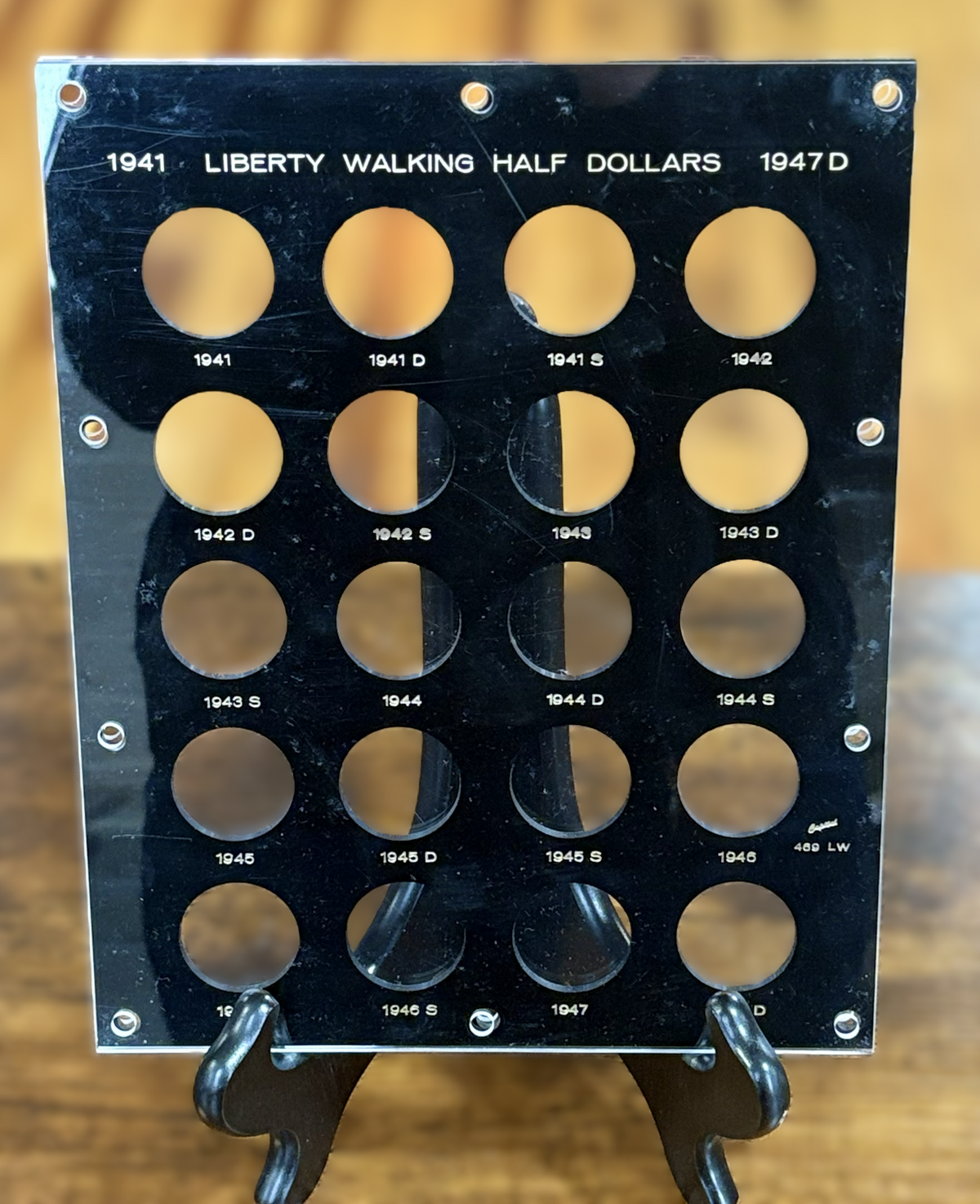 Lot of 2 Capital Plastics Coin Holders Walking Liberty Half & Liberty Nickels - Capital Plastics Coin Holder Board Lot Liberty Walking Half & Liberty Head Nickel