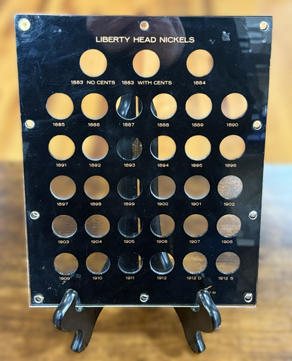 Lot of 2 Capital Plastics Coin Holders Walking Liberty Half & Liberty Nickels - Capital Plastics Coin Holder Board Lot Liberty Walking Half & Liberty Head Nickel