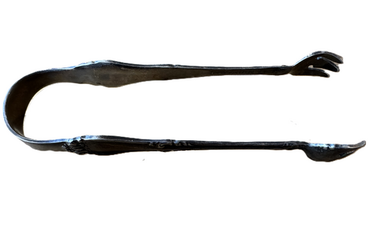 Oneida Community Reliance Plate Trident Tongs - Stamped and Tested Silverplate - Scrolled Design - 4.51 Inches