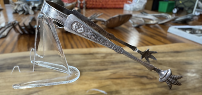 VTG Arcadian Silverplate 1847 Rogers Bros Chicken Feet Tongs - Ice Cube/Sugar Tongs - 5.03 Inches