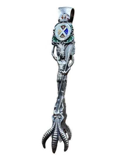 Antique Sterling Silver Native Chief Montreal Tongs - Stamped and Tested Sterling Silver - Sugar Cube Tongs - Claw Tongs - 4 Inches