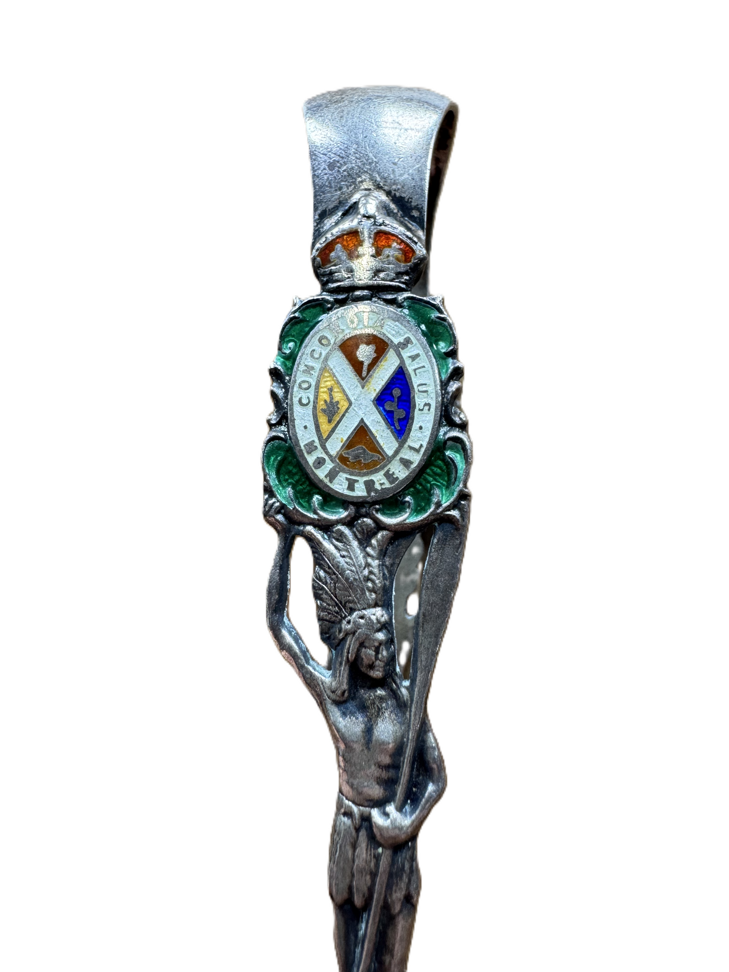 Antique Sterling Silver Native Chief Montreal Tongs - Stamped and Tested Sterling Silver - Sugar Cube Tongs - Claw Tongs - 4 Inches