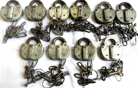 Adlake Railroad Locks and Keys - Choose by Railroad! - All Locks have Working Keys - Antique Railroad Relics - Adlake Brand