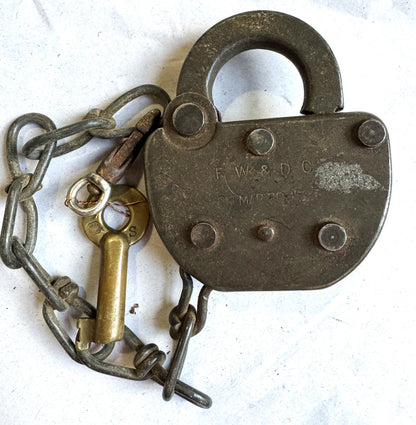 Adlake Railroad Locks and Keys - Choose by Railroad! - All Locks have Working Keys - Antique Railroad Relics - Adlake Brand