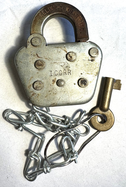 Keline Railroad Locks and Keys - Choose by Railroad! - All Locks have Working Keys - Antique Railroad Relics - Keline Brand