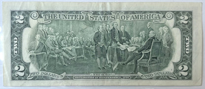 2013 Fancy Triple Duo Serial Number 2 Dollar Note - 11336002 - 2013 Federal Reserve Two Dollar Cool Serial Note - Fr. 1940-F