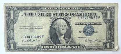 1935 E Silver Certificate Star Note, Blue Seal - Choice of Grade/Condition - E Series Silver Cert 1935 Star Note - High Grade Fr#1614*