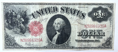1917 Large Size 1 Dollar Legal Tender Note - Speelman/White - Choice Very Fine (VF+) - 1917 1 Dollar Horse Blanket Banknote - Fr#39