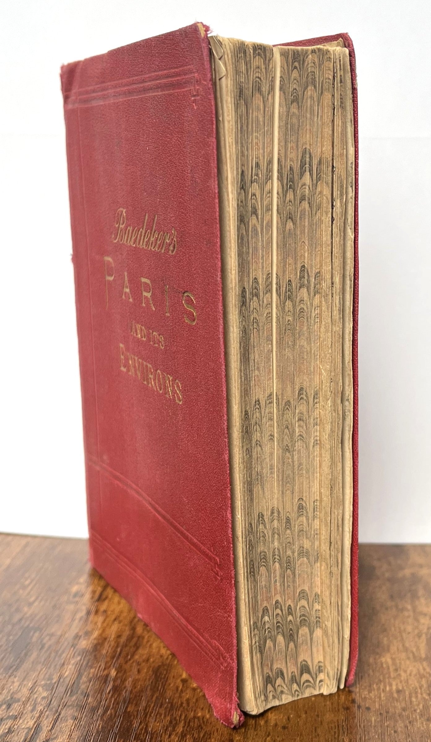 Antique 1904 Baedeker's Paris and its Environs Travel Book - 15th Edition, Includes Maps and City Plans - Rare Victorian Parisian Handbook
