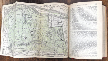 Antique 1904 Baedeker's Paris and its Environs Travel Book - 15th Edition, Includes Maps and City Plans - Rare Victorian Parisian Handbook