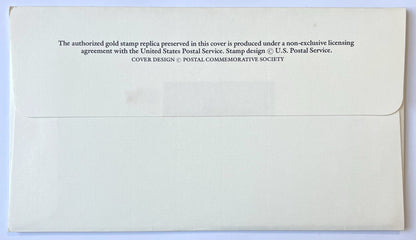 1990 Dwight D. Eisenhower Commemorative Gold Foil Stamp First Day Cover - Presidential FDC - 1990 President First Day of Issue Stamp Cover