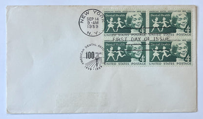 1959 American Dental Association Dental Health Stamp First Day Cover - Choose by Cachet - 1959 ADA Commemorative Dentist Stamp FDC