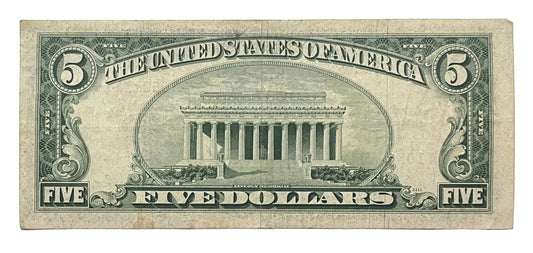 1953 Fancy Solid Repeater Serial Number 5 Dollar Note - 10521111- 1953 Red Seal Five Dollar Cool Serial Note - Fr.1532