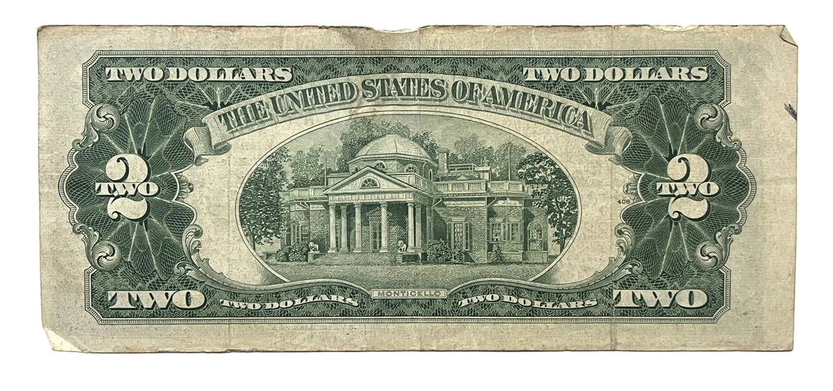 1953C Lucky 777 Solid Repeater Serial Number 2 Dollar Note - 77772806 - 1953-C Two Dollar Legal Tender Fancy Serial Note - Fr#1512