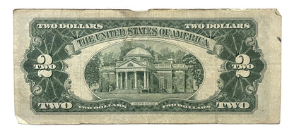 1953C Lucky 777 Solid Repeater Serial Number 2 Dollar Note - 77772806 - 1953-C Two Dollar Legal Tender Fancy Serial Note - Fr#1512