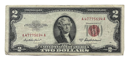 1953A Lucky 777 Trio Repeater Fancy Serial 2 Dollar Note - 47775694 - 1953-A Two Dollar Cool Serial Legal Tender Note - Fr#1510