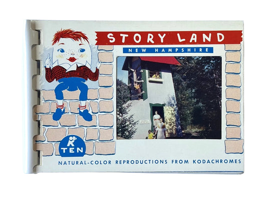 1950s Storyland New Hampshire Amusement Park Photo Booklet Souvenir - 10 Natural Color Views - Vintage Glen NH Kodachrome Postcard Booklet