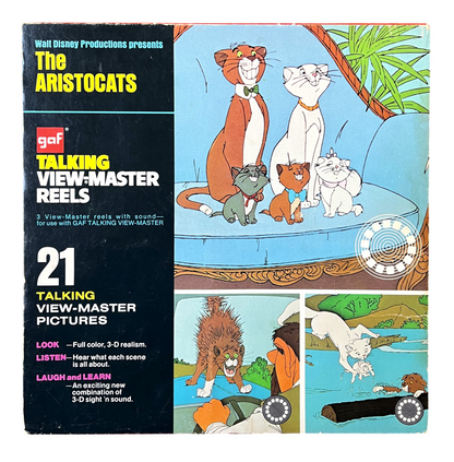 Vintage Disney The Aristocats GAF Talking Viewmaster Reels Complete Box Set - Includes 3 Reels - 1970 Box Set Aristocats View-Master Reels