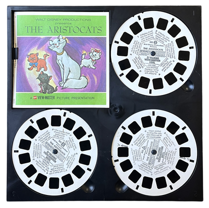 Vintage Disney The Aristocats GAF Talking Viewmaster Reels Complete Box Set - Includes 3 Reels - 1970 Box Set Aristocats View-Master Reels