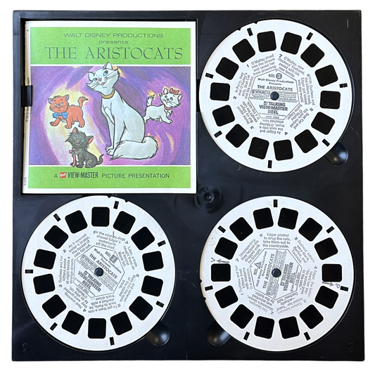 Vintage Disney The Aristocats GAF Talking Viewmaster Reels Complete Box Set - Includes 3 Reels - 1970 Box Set Aristocats View-Master Reels