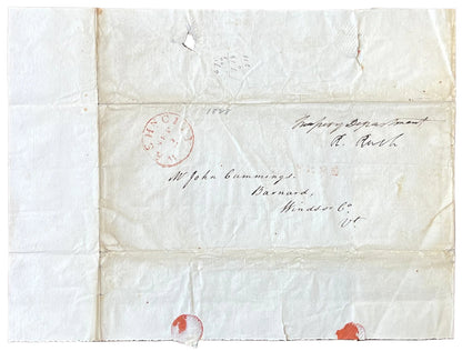 RARE Set of Two 1828 Richard Rush Signed Letters Revolutionary Claims Pension Documents - 1828 Treasury Department Printed Letter Signed Set