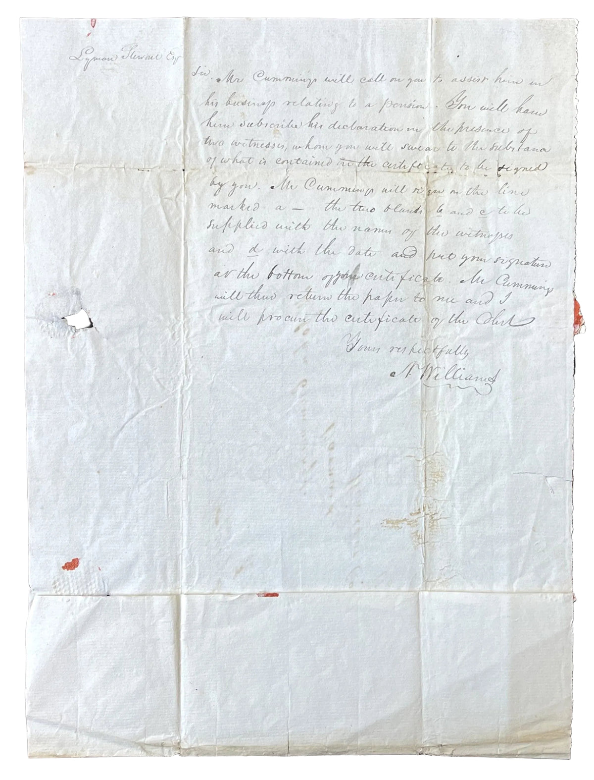 RARE Set of Two 1828 Richard Rush Signed Letters Revolutionary Claims Pension Documents - 1828 Treasury Department Printed Letter Signed Set