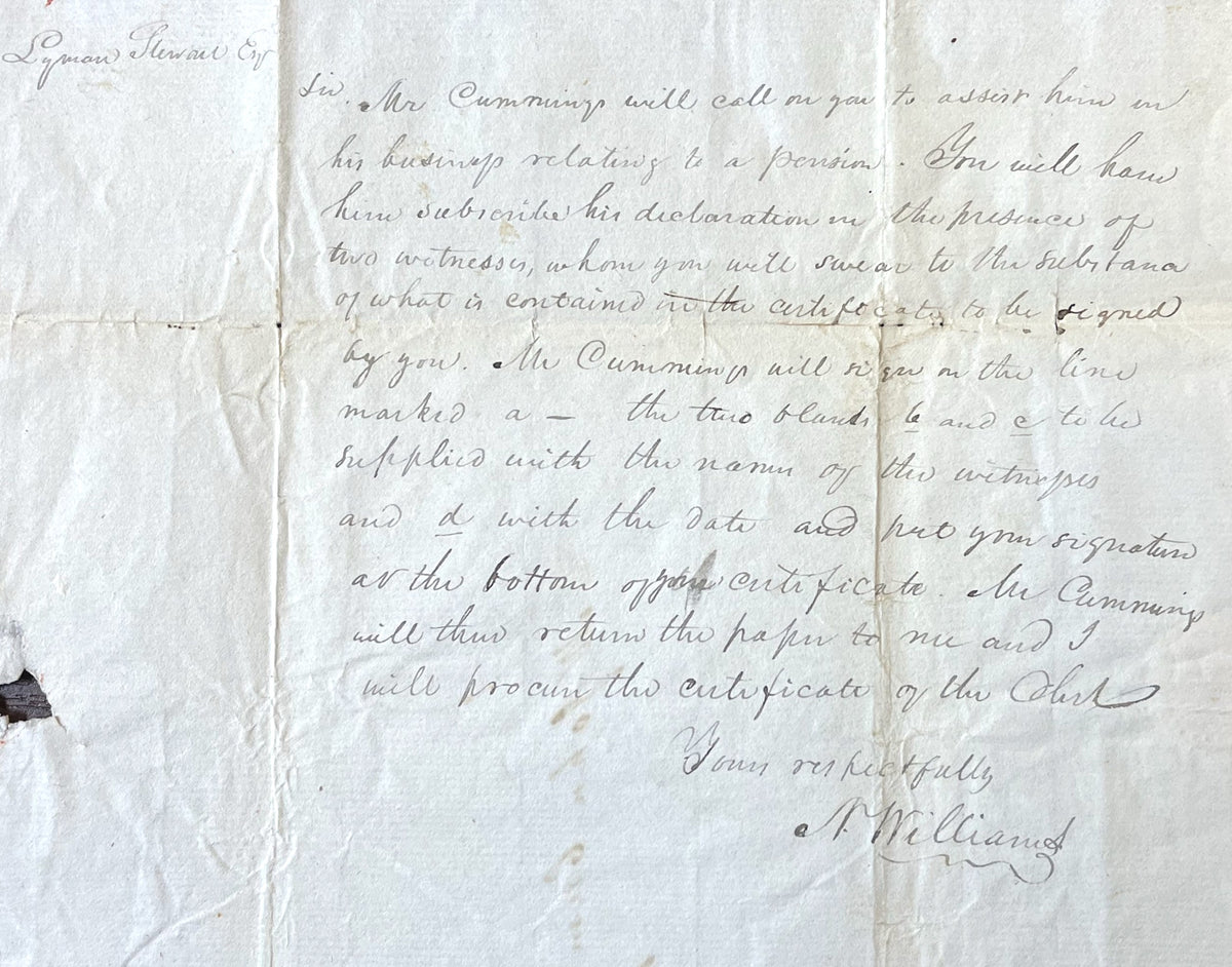 RARE Set of Two 1828 Richard Rush Signed Letters Revolutionary Claims Pension Documents - 1828 Treasury Department Printed Letter Signed Set