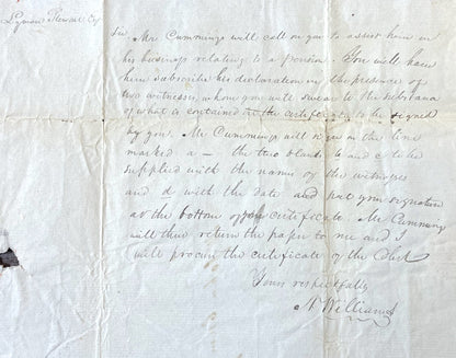 RARE Set of Two 1828 Richard Rush Signed Letters Revolutionary Claims Pension Documents - 1828 Treasury Department Printed Letter Signed Set