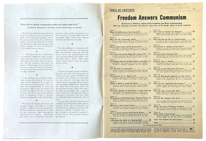 1954 Freedom Answers Communism Senior Scholastic Special Edition Magazine - Cold War Magazine - 1954 Scholastic Anti-Communist Publication