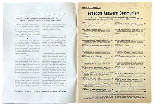 1954 Freedom Answers Communism Senior Scholastic Special Edition Magazine - Cold War Magazine - 1954 Scholastic Anti-Communist Publication