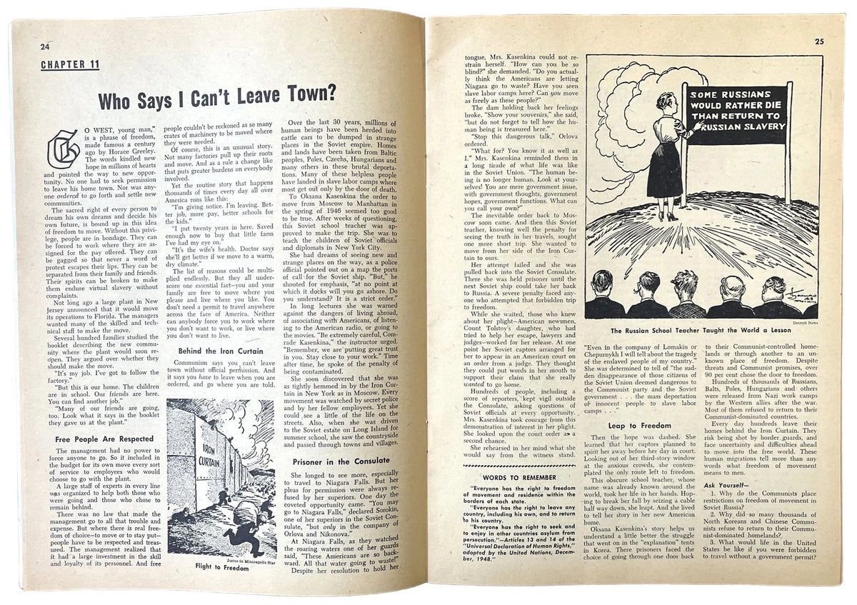 1954 Freedom Answers Communism Senior Scholastic Special Edition Magazine - Cold War Magazine - 1954 Scholastic Anti-Communist Publication