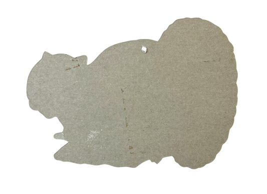 Vintage Dennison Gray Squirrel Autumn Die Cut Decoration - 6.75" x 5" - 1960s Nostalgic Dennison Autumn Squirrel Paper Decor