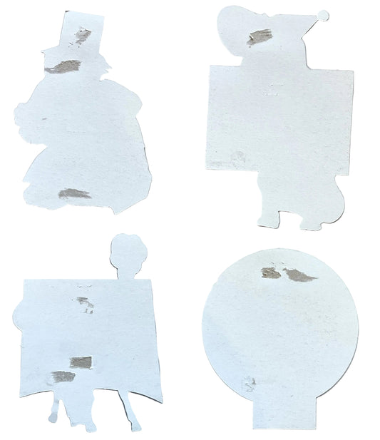 Lot of 4 Vintage Eureka Circus Animals Die Cut Decoration - Lion, Pony, Chimp, and Elephant - Unique 1980s Carnival Animals Paper Decor