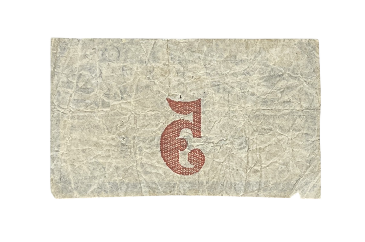 1863 Brandon Bank 5 Cents Fractional Obsolete Note - Rarer VT Fractional Obsolete - 1863 Brandon Vermont Five Cent Obsolete Banknote