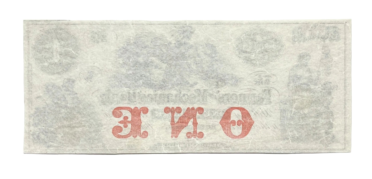 RARE 1850s Farmers & Mechanics Bank 1 Dollar Obsolete Note - Rochester, NH - UNC Remainder - 1800s Farmers and Mechanics One Dollar Banknote
