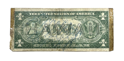 1935A Hawaii WW2 1 Dollar Short Snorter Note - Signed by World War Two Soldiers - WWII Short Snorter Brown Seal Emergency Note - Fr#2300