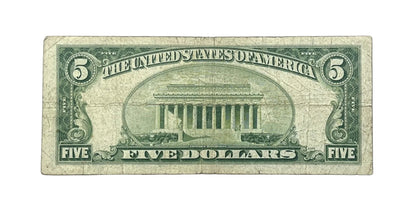 1953 Silver Certificate 5 Dollar Star Note - Fine (F) - 1953 Blue Seal Five Dollars Star Note - Fr.1655*