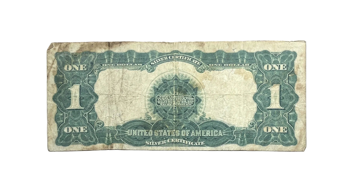 1899 Large Silver Certificate 1 Dollar Black Eagle Note - Fine (F) - Teehee/Burke Signatures - Rare 1899 One Dollar Silver Note - Fr#233