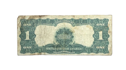 1899 Large Silver Certificate 1 Dollar Black Eagle Note - Fine (F) - Teehee/Burke Signatures - Rare 1899 One Dollar Silver Note - Fr#233