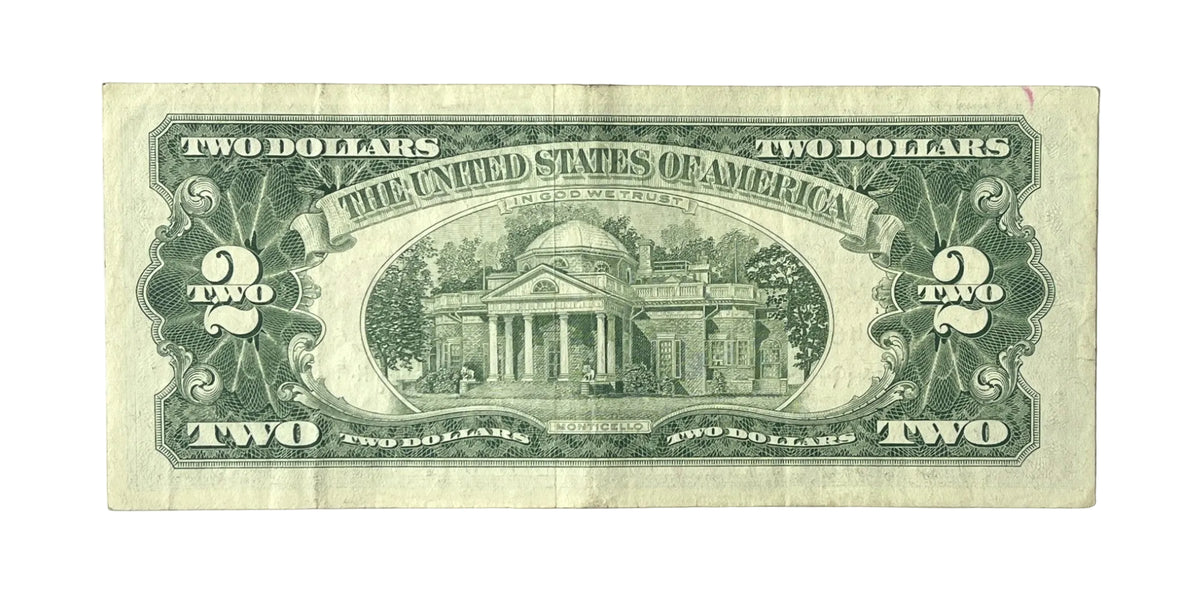 1963A STAR NOTE Red Seal 2 Dollar U.S. Note - XF (Extremely Fine) Condition - 1963 A Two Dollar Legal Tender Star Note - Fr#1514*