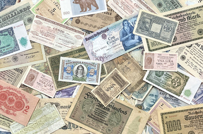 Lote de 10 billetes de emergencia Notgeld alemanes de la Primera Guerra Mundial (Pfennig y Marco) - Billetes alemanes de inflación de la posguerra - Emisiones locales y gubernamentales