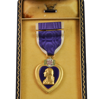 Authentic Purple Heart Medal In Box New Old Stock - NIB Unengraved Purple Heart Medallion