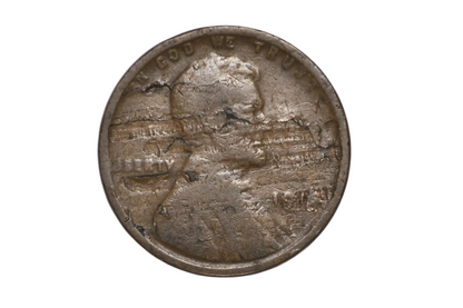Lincoln Penny Lamination Error Obverse Only - Unique Lincoln Penny Lamination Error