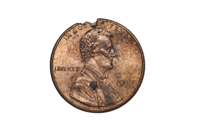 1998 Error Penny Ragged Clipped Planchet - Ragged Clip Planchet Error 1998 Lincoln Penny