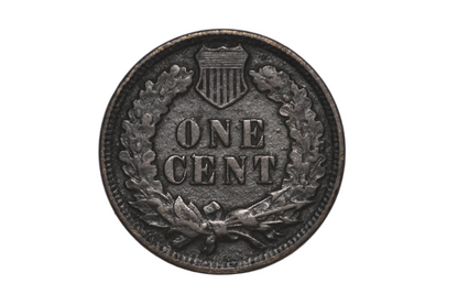 1909 Indian Head Penny Dark Natural Patina, Final Year of Issue, No Mint Mark - 1909 Indian Head Cent with Heavy Original Oxidation