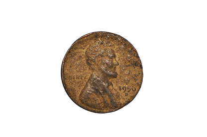Unique Textured & Colored 1956-D Lincoln Wheat Penny With Rough Surface - Oddity 1956-D Wheat Cent Unusual Dark Coloration & Cratered Planchet